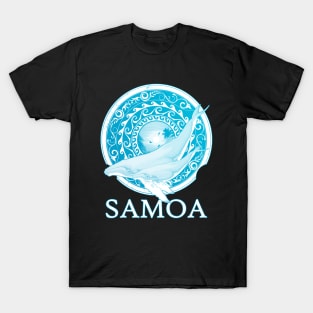 Humpback whales Shield of Samoa T-Shirt